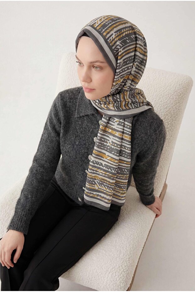 Patterned Soft Shawl 70026-05 - 4