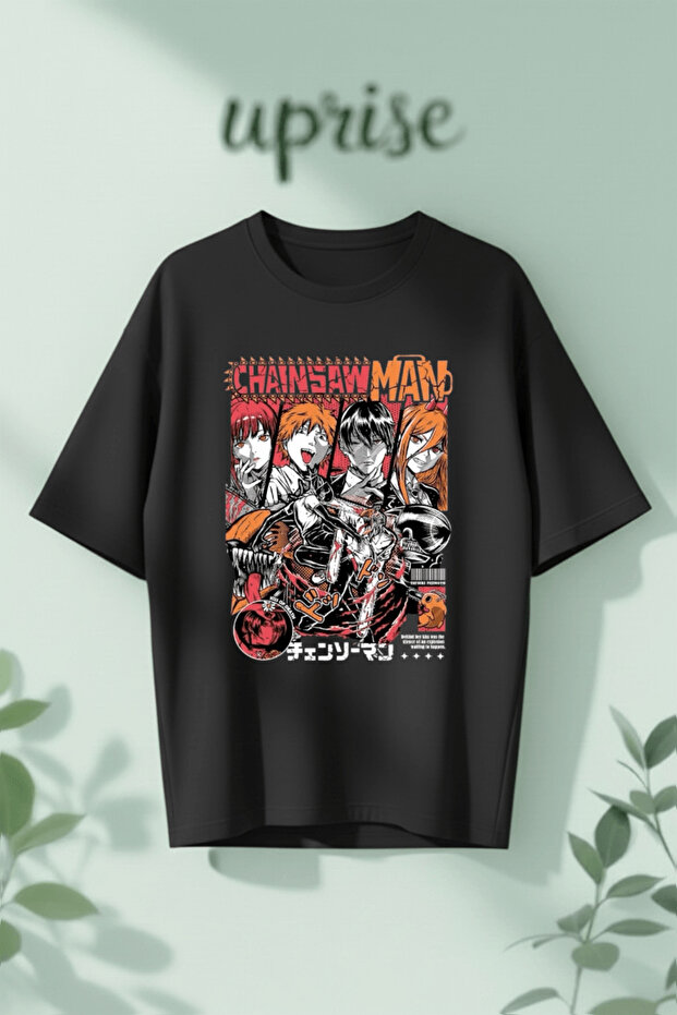 Chainsaw Man Printed Cotton Oversize T-Shirt