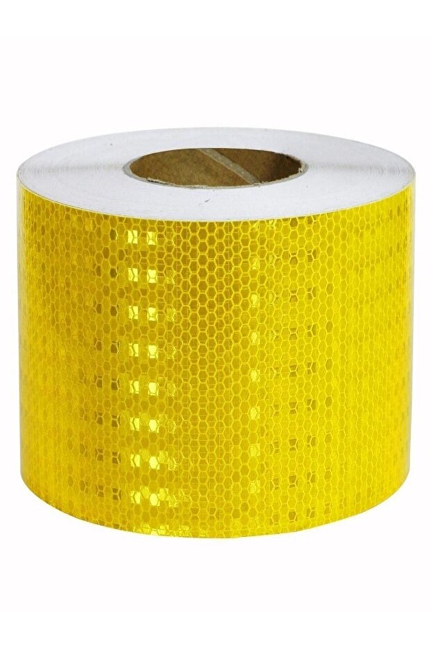 Night Glowing Phosphorescent Reflective Strip Tape Honeycomb Yellow 10 cm X 1 Meter