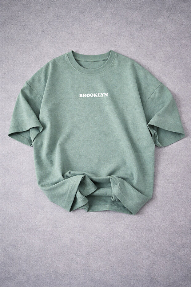 Unisex Men/Women Broo Custom Text Printed Oversize Crew Neck Combed Cotton T-Shirt