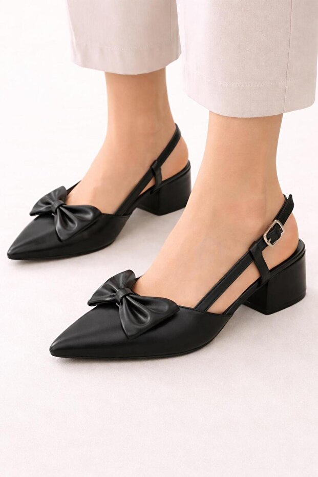 4201 Bowknot Model Heel Women's Shoes