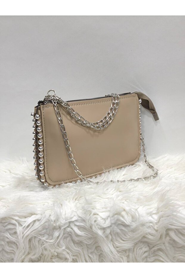 Women's Hand and Arm Bag with Chain Shoulder Strap
