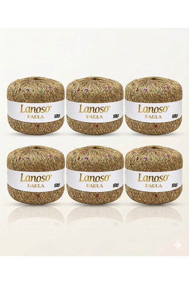 Parla 6 Pieces (0700) 25 Gr 217 Mt Sequin Yarn – 75% Glitter Yarn 25% Payette Sim – Shiny Yarn