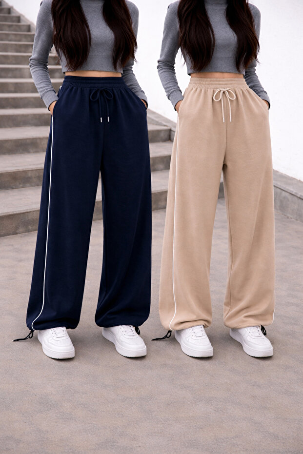 حزمة من قطعتين من بدلة رياضية Harajuku Zip Detail قصة فضفاضة