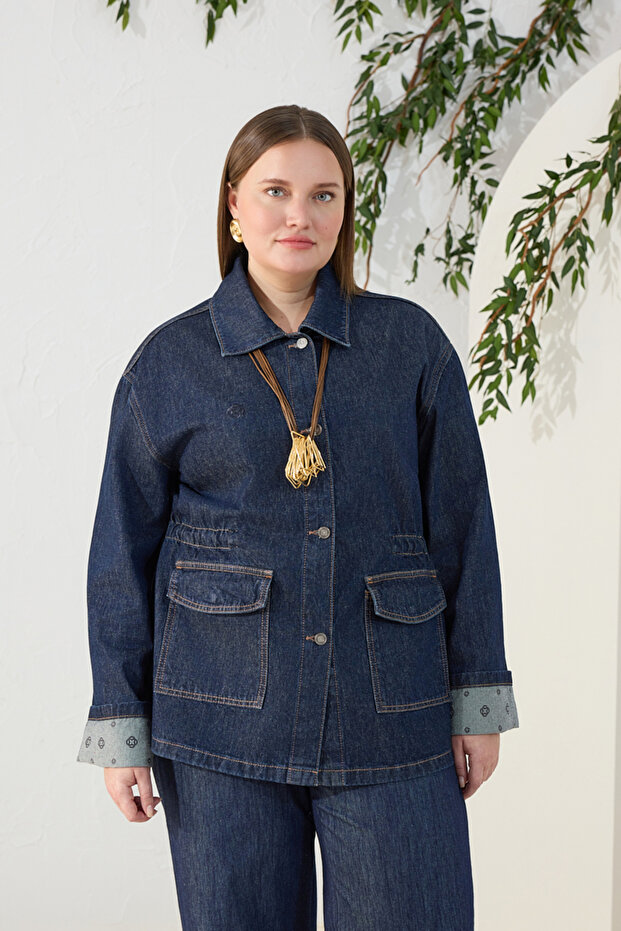 Navy Blue Denim Jacket - 2