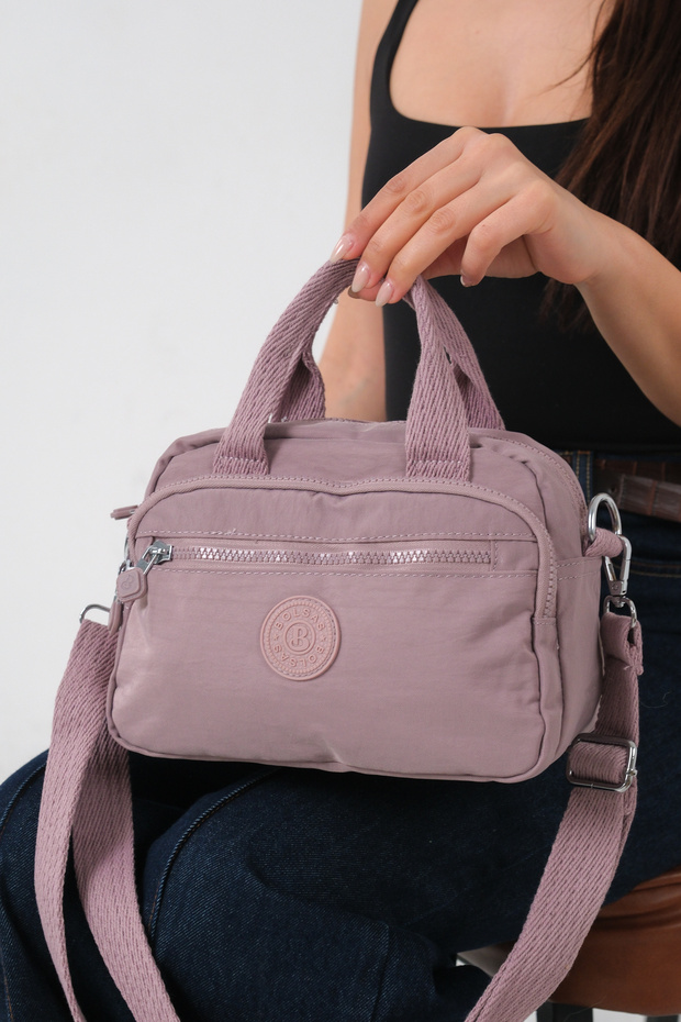 Delavavia Lilac Women's Multi-Compartment Waterproof Crinkle Daily Crossbody and Shoulder Bag