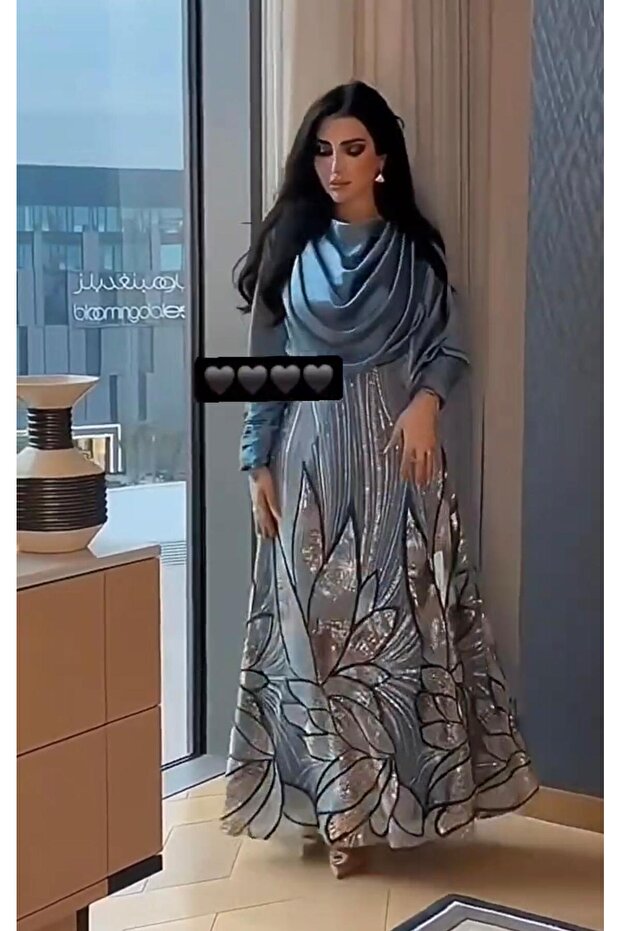 Evening Dress Sky Blue