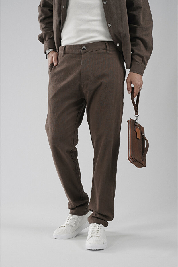 Trend Biz Cotton Regular Fit Linen Trousers