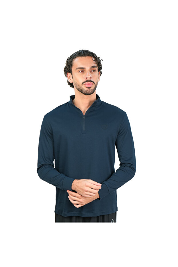 Men's Regular Liquid Touch Half-Zip Tee - 1