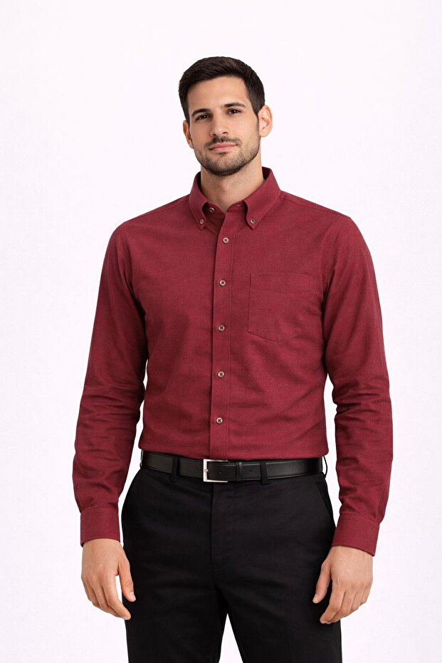 Long Sleeve Classic Men's Regular Fit Shirt 7607
