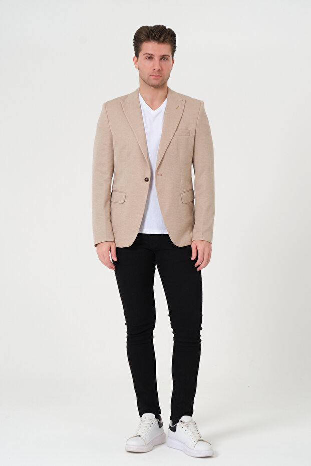 Men'S, Knitted Fabric, Stretchable, Sports Jacket, Blazer Jacket