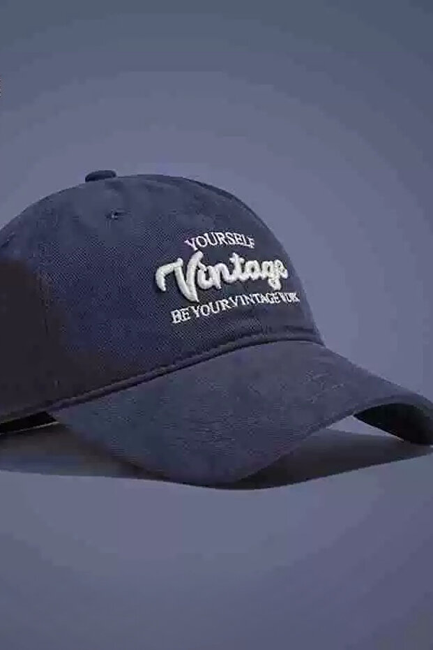 Washable Vintage Look Retro Cotton Black Baseball Cap Hat Men/Women (Adjustable at the Back)