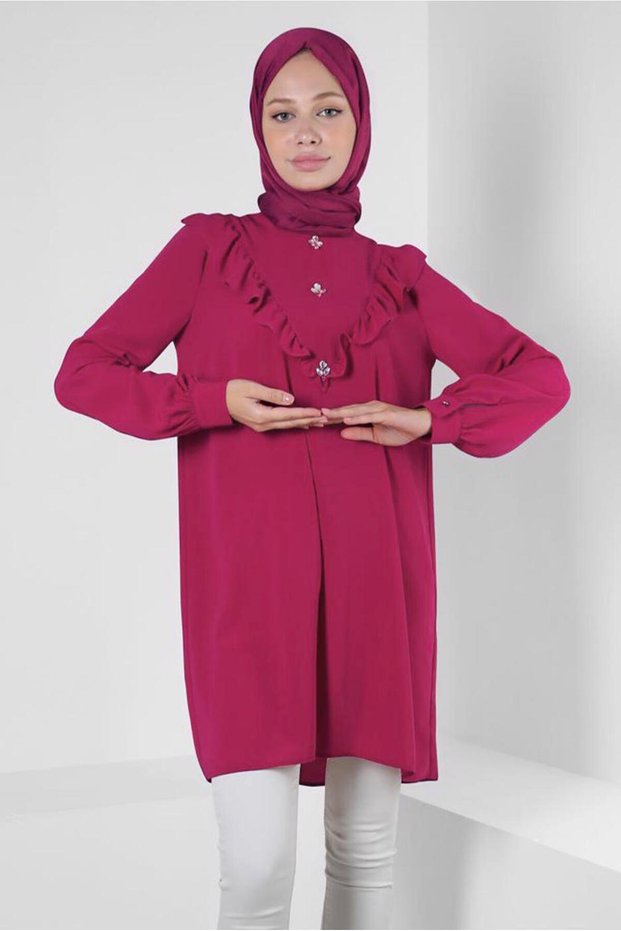 RIFFIR DETAILED STONE TUNIC 43772