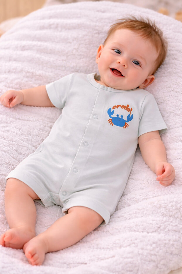 Baby Boy Summer Cotton Combed Cotton Fabric Jumpsuit 0-6 Months 5485 5480