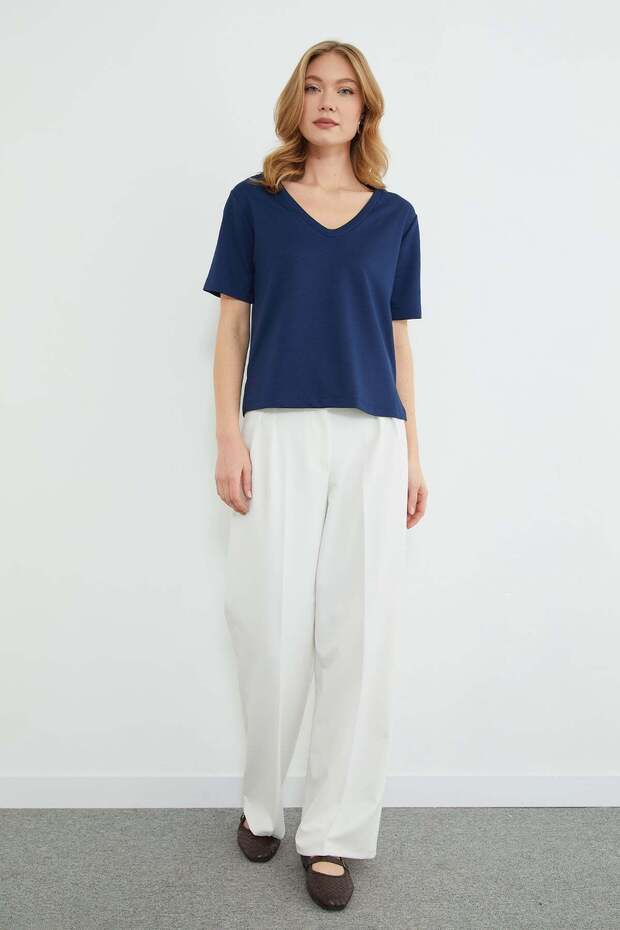 Basic V-Neck Modal T-Shirt - 2