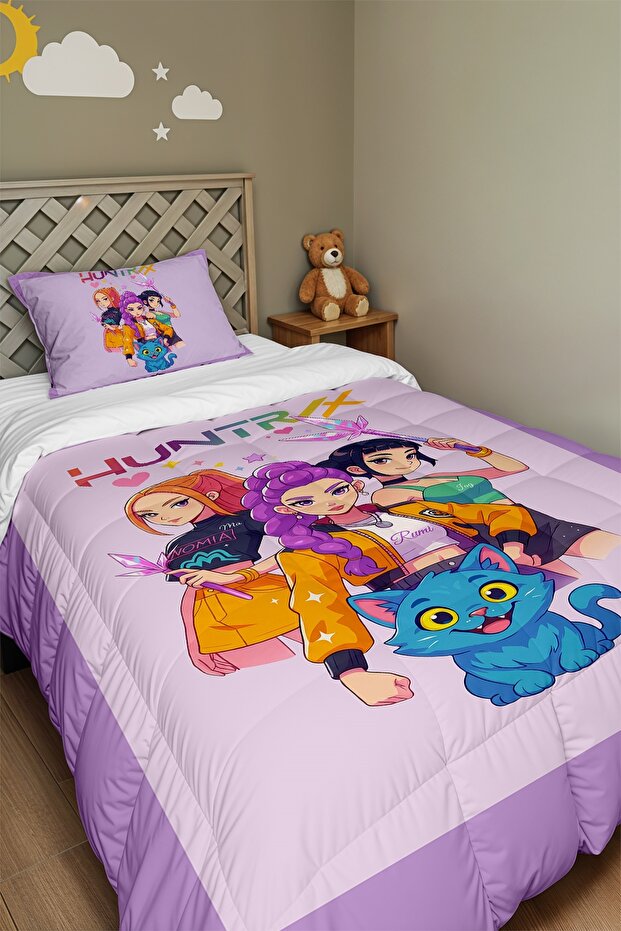 Huntrıx Patterned Single Duvet and Pillowcase