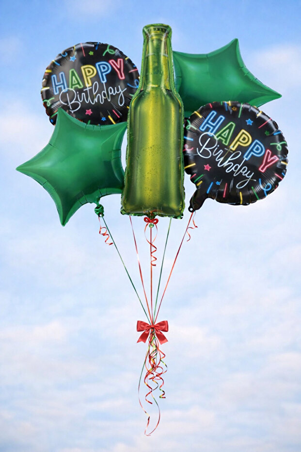 Adult Beer Themed Foil Balloon Set 5 Pieces