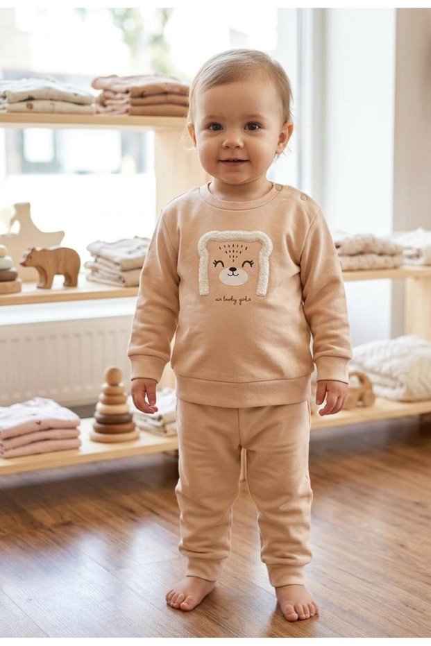 Bear Embroidered Baby Set