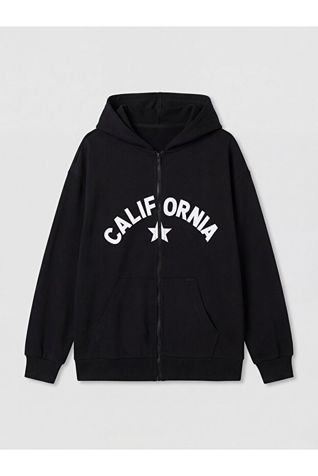 Esvab • Modern & Distinctive California Printed Girls' Thick Zippered Sweatshirt