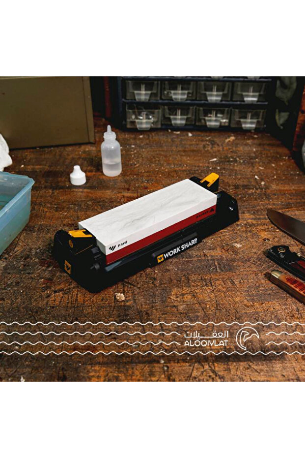 Ceramic Stone Sharpener with Whetstone Base - 1