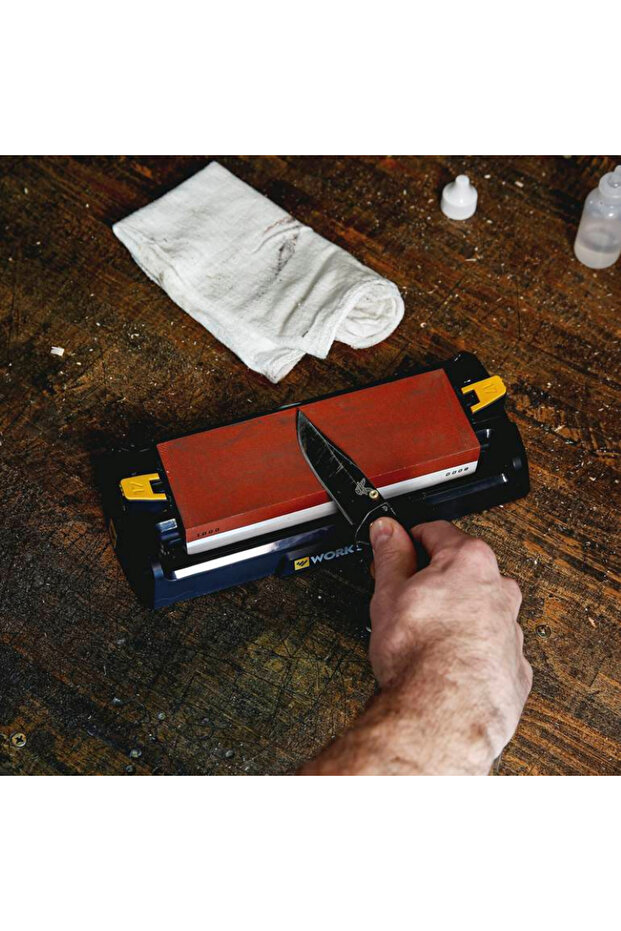 Ceramic Stone Sharpener with Whetstone Base - 3