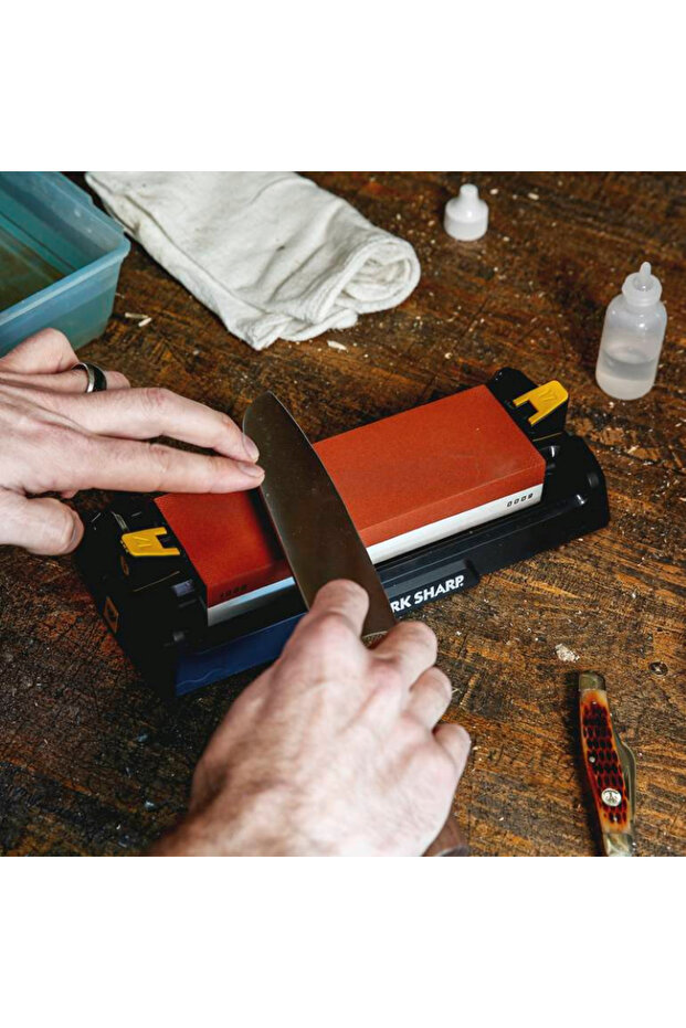 Ceramic Stone Sharpener with Whetstone Base - 7
