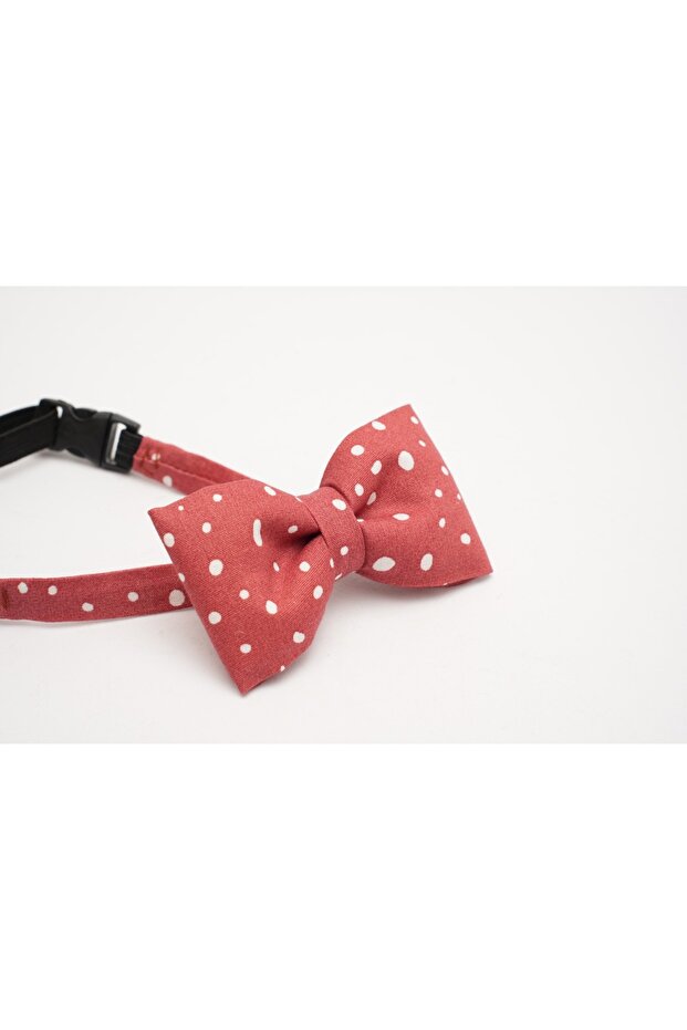 White Polka Dot Red Children's Bow Tie
