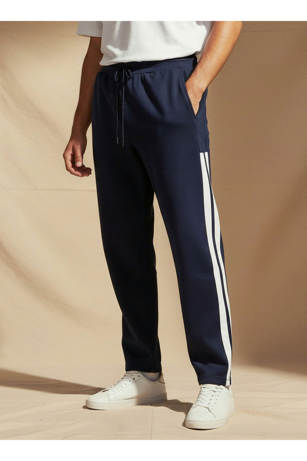 Men Track Pants with Tape Detail