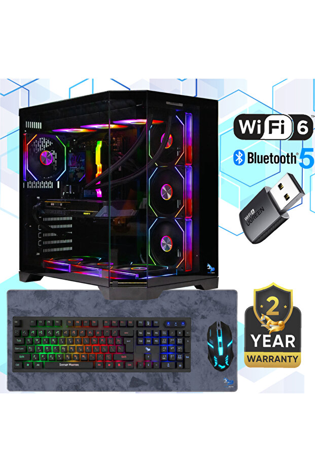 بي سي ألعاب بمعالج إنتلi714700F رام DDR5 32 كرت شاشة Nvidia RTX 5060 8gb ويندوز 11 برو وهدايا