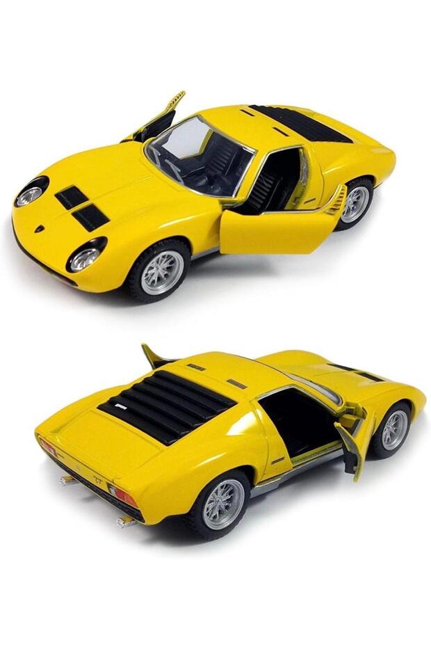 1971 Lamborghini Miura P400 SV Die Cast Metal Doors Openable Pull Back Action Toy car