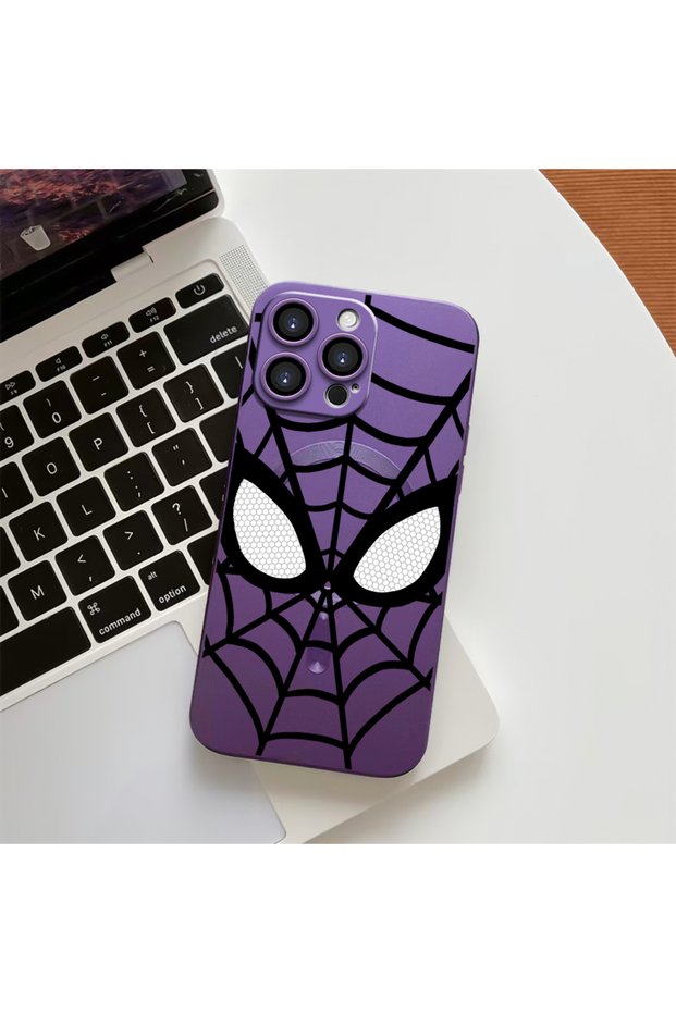 Spider-Man Patterned, High-Quality Magnetic Phone Case Compatible with iPhone 15 Pro Max