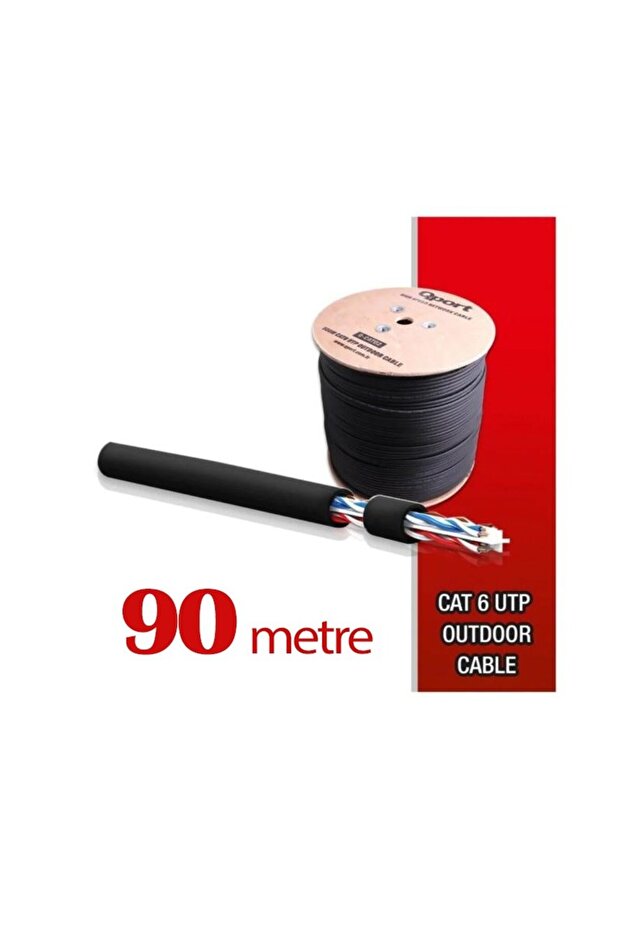 90 Meters High Copper Utp 23Awg 0.58 mm Outdoor Cat6 Cable Outdoor Data Cable