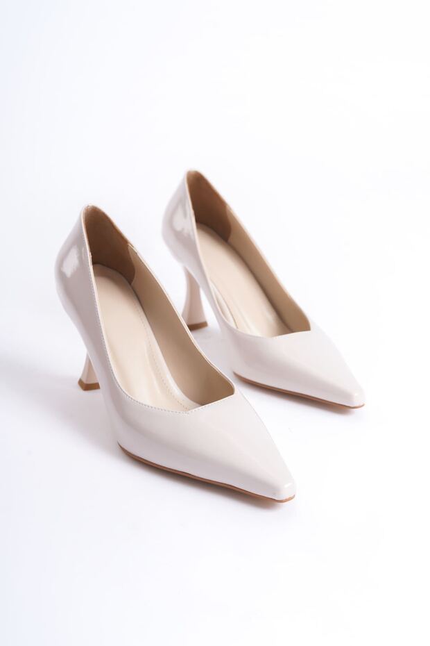 Women's Beige Patent Leather Stiletto Tr08Ms27B