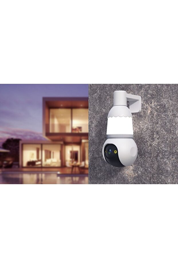 Wireless 360° Smart Bulb Security Camera with 4G/WiFi & Motion Tracking - 1
