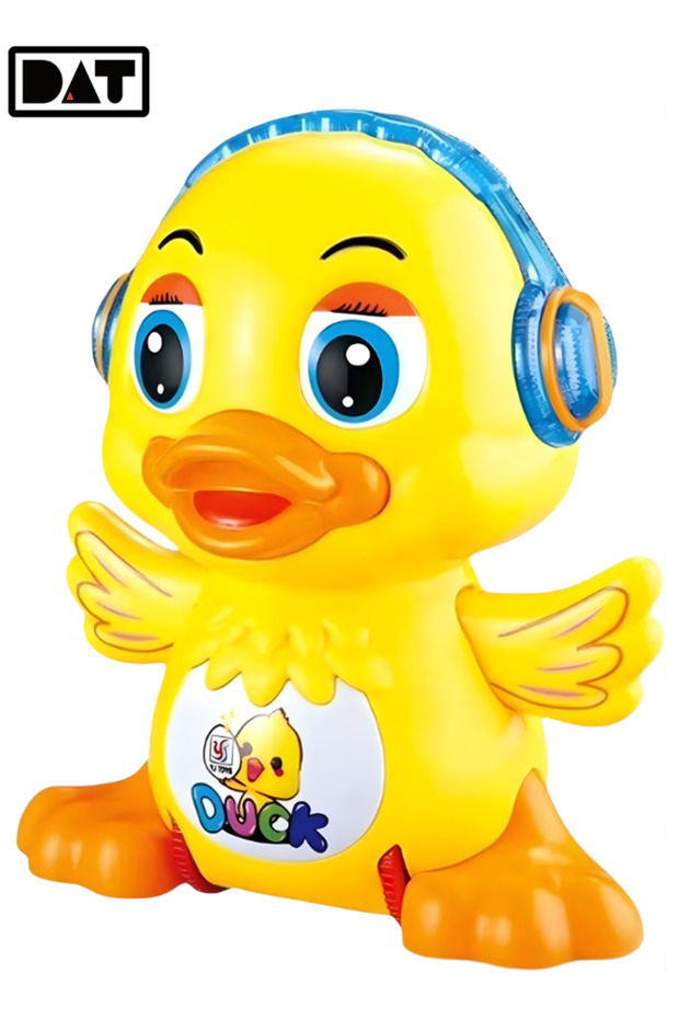 Dancing Duck Toy with Music and Lights, 360° Rotation Motorized Walking