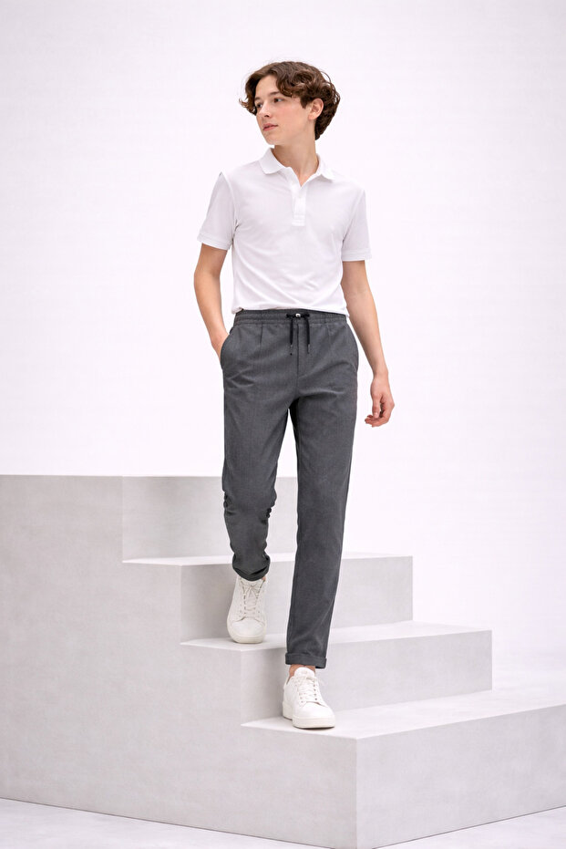 Boys' Stylish Jogger Pants with Soft Texture Relaxed Fit, Casual-Sports Use Bottom Wear 9-16 Years Old