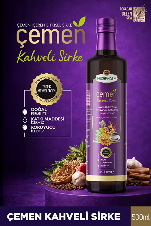 Çemen Kahveli Sirke 500ml