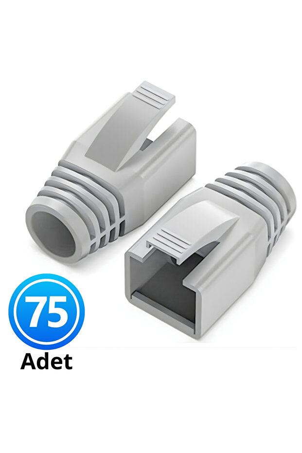 غطاء حماية مقبس RJ45 M108KB - 75 قطعة من واقي نهاية كابل إيثرنت CAT7 باللون الرمادي