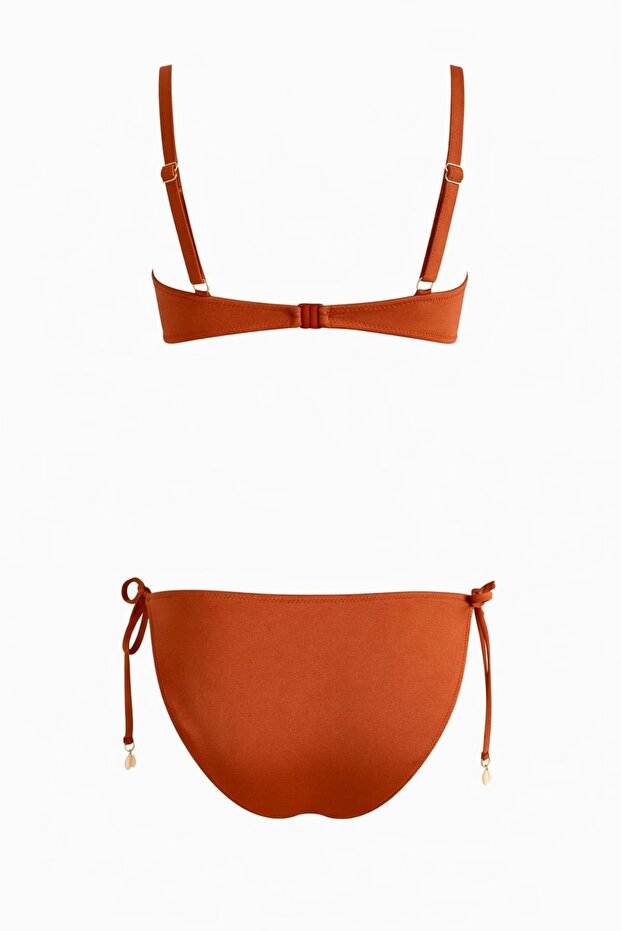 Strapless Shell Ring Women's Bikini Set - 3