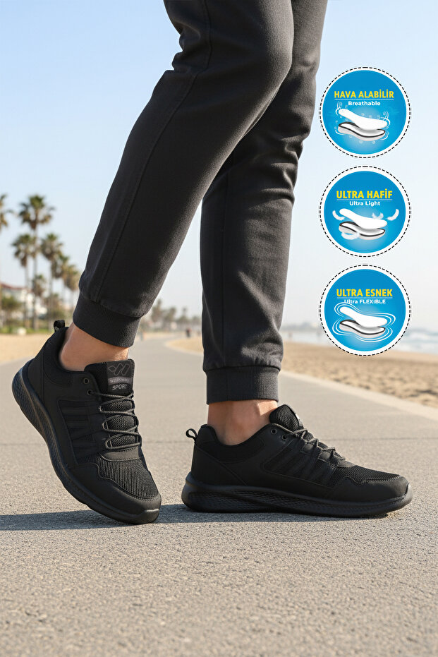 2029 m Black Men's Sports Shoes