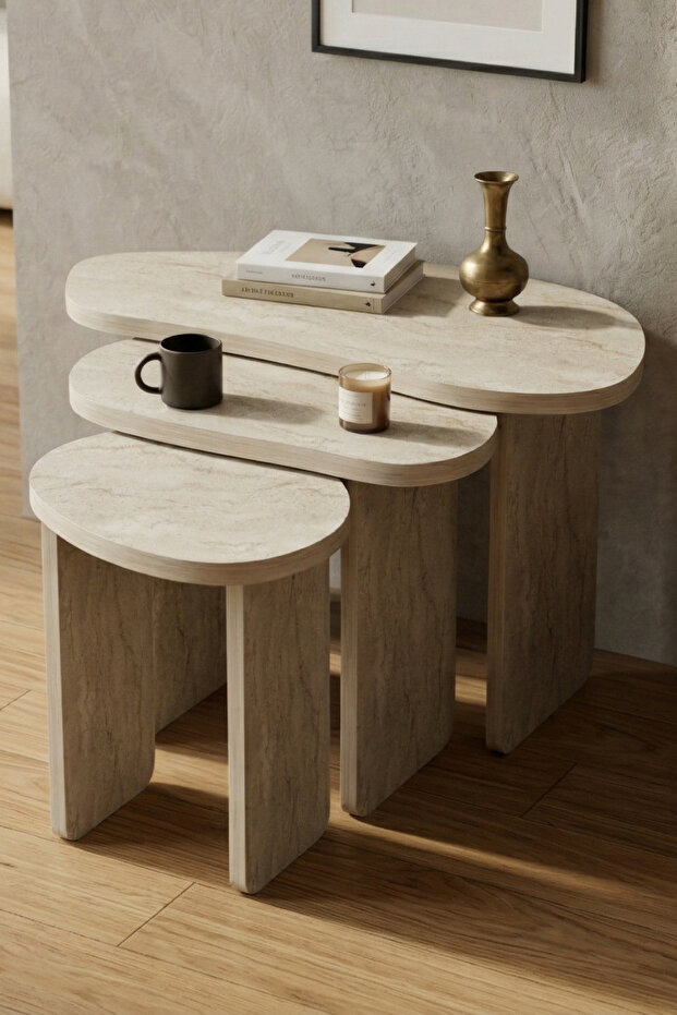 Skandi homeworks Stones 3 lü zigon Sehpa