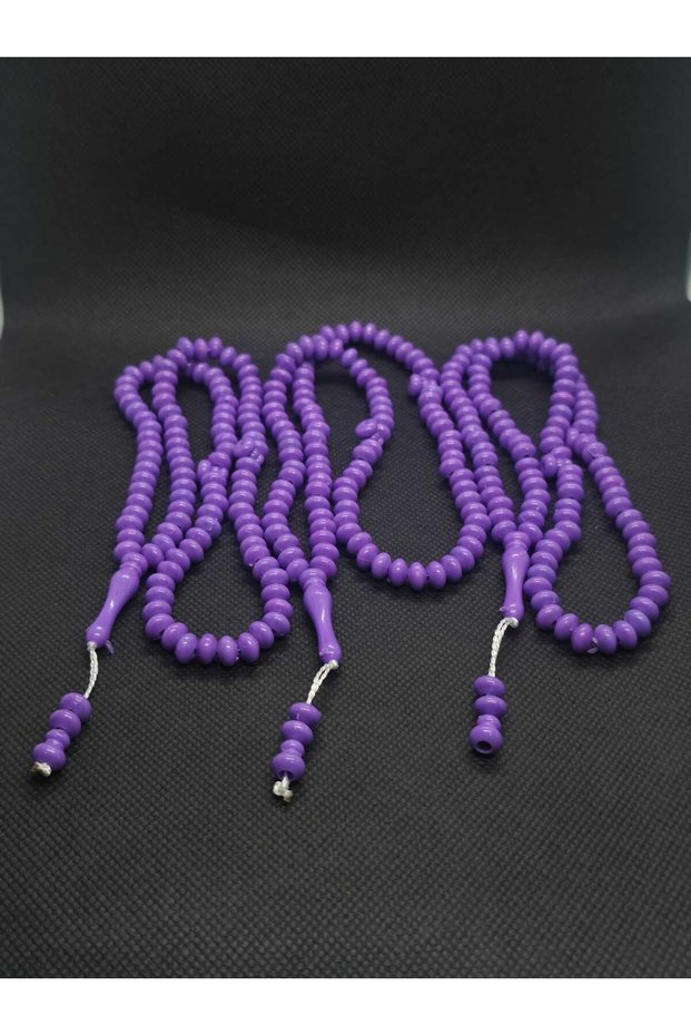 Purple Colored Plastic Stone 99-Grain Prayer Rosary Triple Bulk Pack Purple Color 99-Piece Rosary 3 Pieces