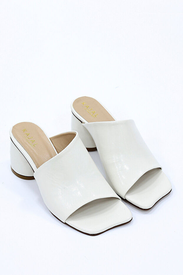 Cbr-T50 Thick Heeled Genuine Leather Slippers