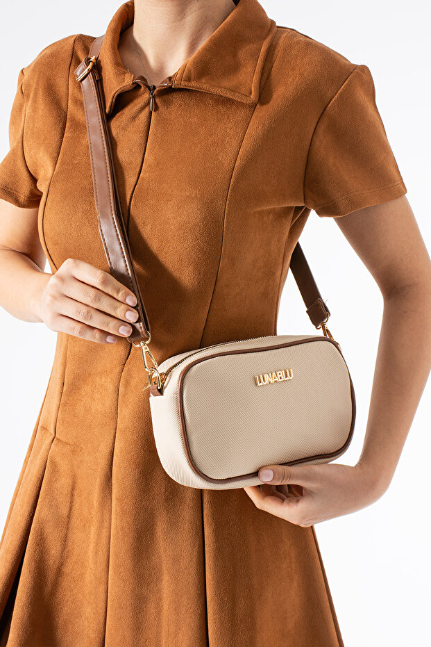 Women's Cream Cross Shoulder Bag