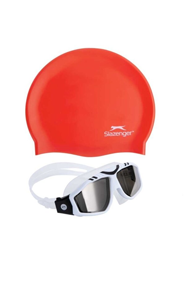 Adult Swimming Goggles Mirror Gl6 Whitewhiteblack + Bone Unisex