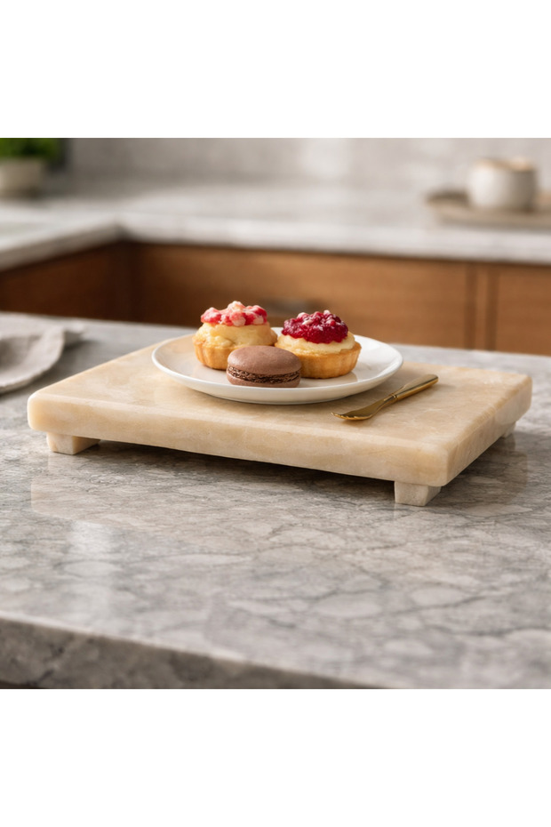 Onyx Marble Presentation Plate&Marble Serving&Marble Oil Pot&Marble Decorative Home Product 15*30 cm