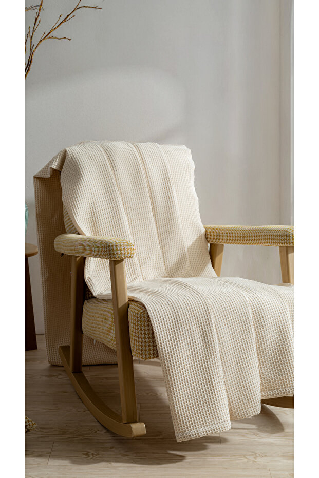 Breathable Cotton Single Pique - 160X230 cm Soft Textured Summer Coverlet