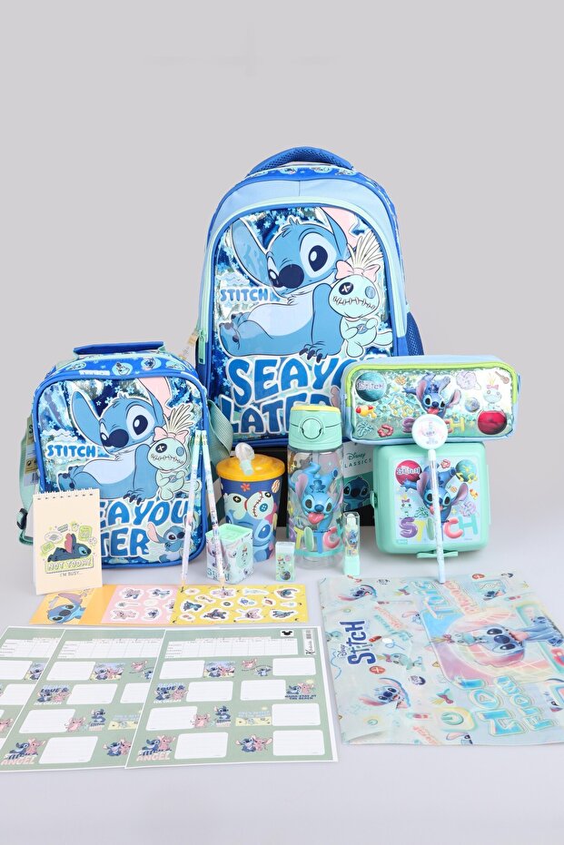 X Dekomus Licensed "Iconic Blue Collection" Stationery Set for School, Thermos, Lunchbox and Pen