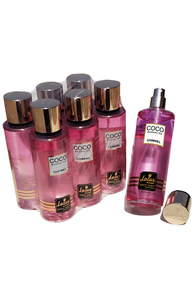 Coco Monnalisa Fragrance, Body Mist Women signature Collection, 8.4 Ounce (6 piece Gift Set)