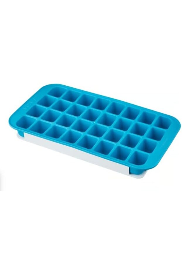 Ice Cube Tray with Lid, 32 Compartments, Silicone Mould, Stackable Design - 3